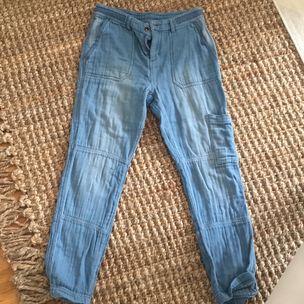 Linen/Denim Cargos-size 2